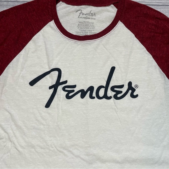 Fender Kids Raglan Shirt - Red and White - Picture 5 of 10
